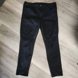 American Eagle Next Level Stretch Size 16 Regular Hi-Rise Distressed Jeans